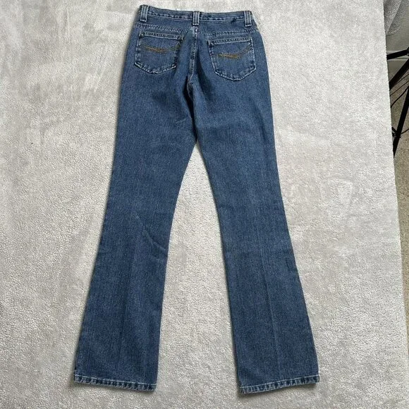 Rockies Women's Relaxed Low Rise Western Denim Jeans Size 4 L Tall Blue - Picture 6 of 13